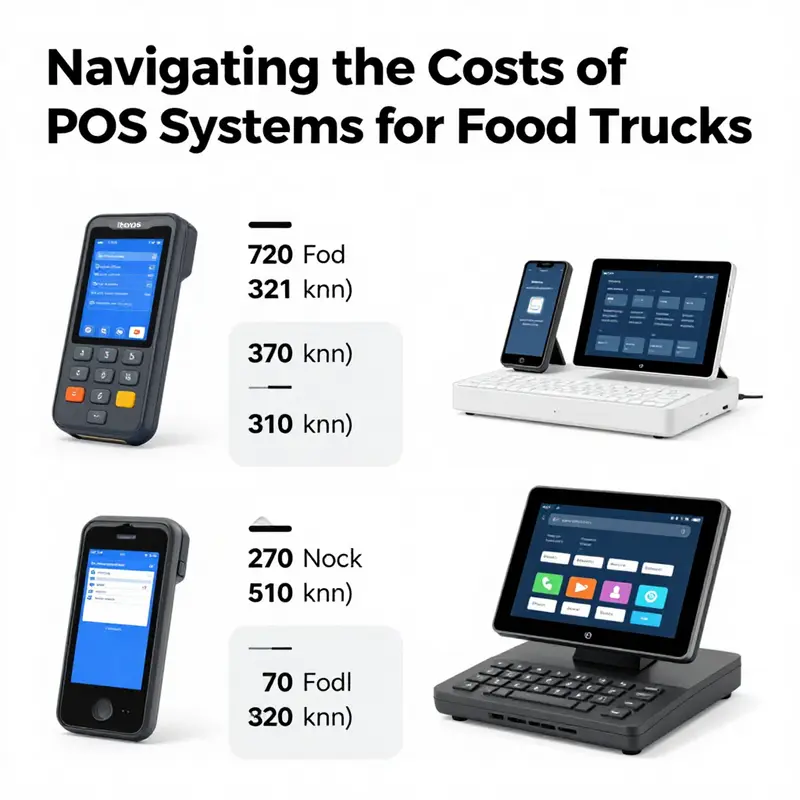 An infographic showcasing the breakdown of costs for food truck POS systems.
