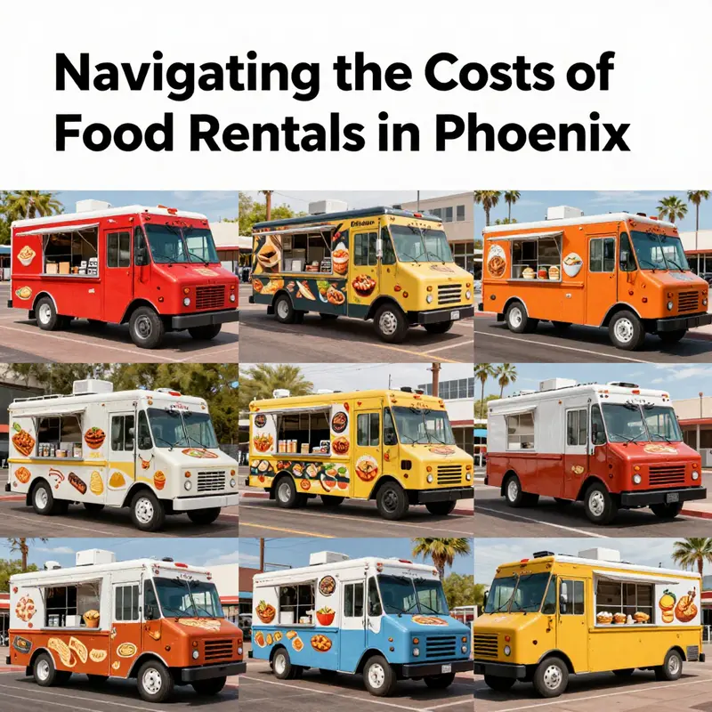A popular food truck attracting customers at an outdoor event in Phoenix.
