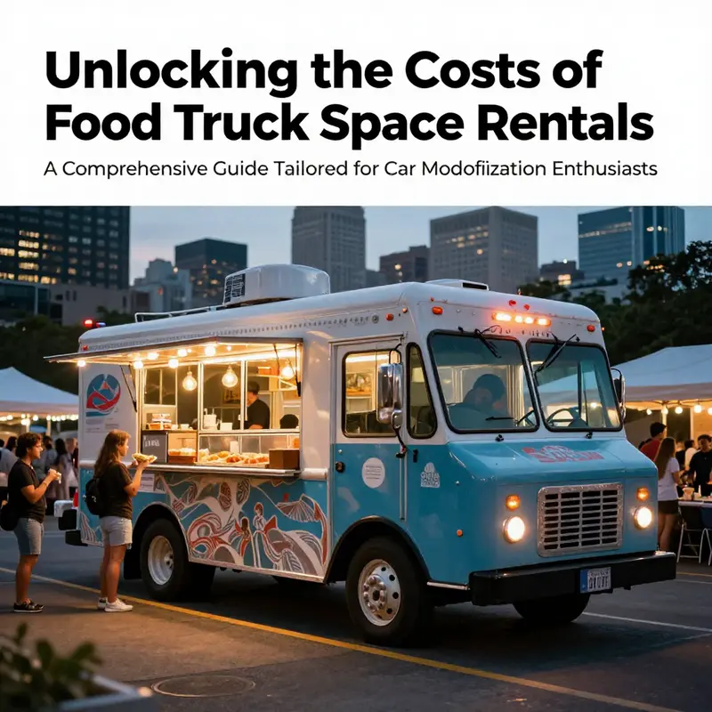 A food truck illuminated at dusk in a city environment, with people enjoying their culinary offerings.