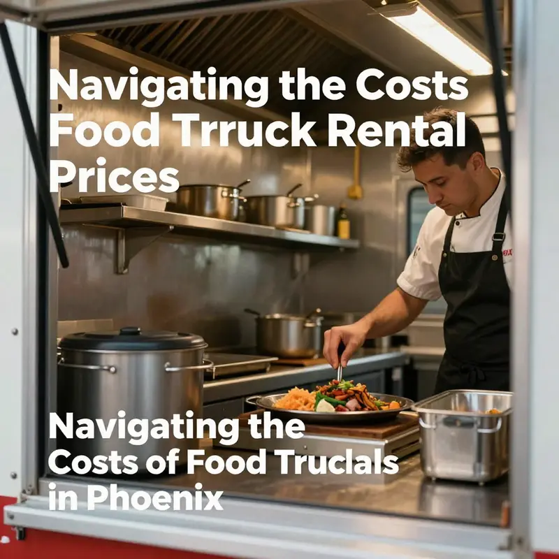 A popular food truck attracting customers at an outdoor event in Phoenix.