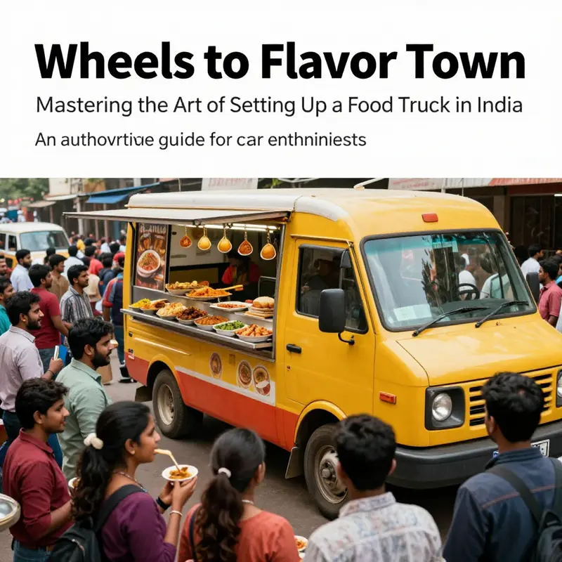 A food truck providing delicious meals to a happy crowd on a busy street.