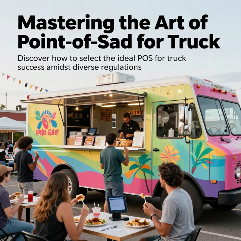 A vibrant food truck surrounded by happy customers, showcasing a positive dining experience.