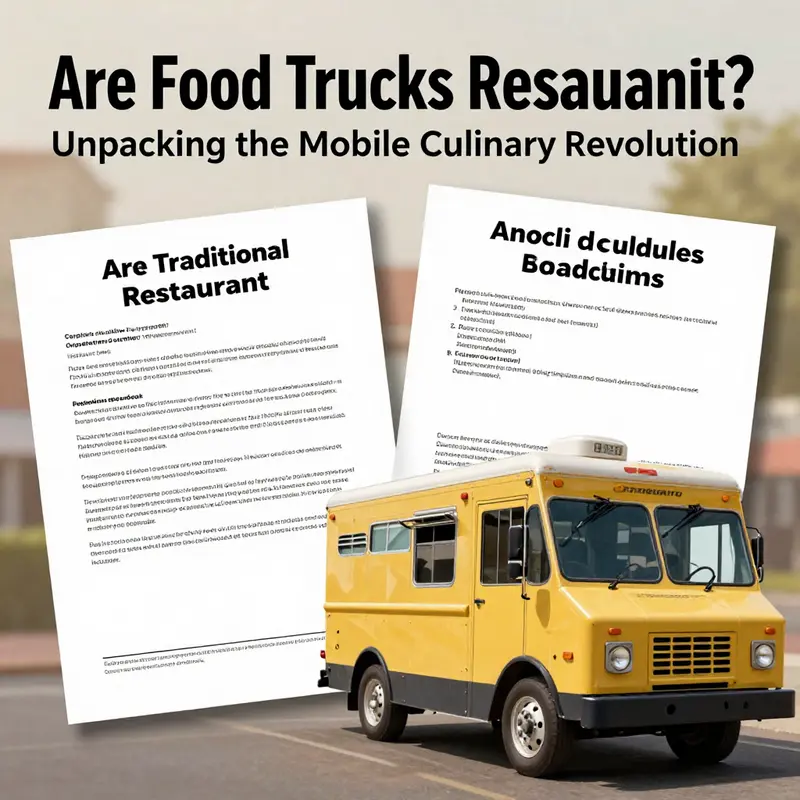 A lively food truck scene that embodies the essence of mobile dining as a legitimate restaurant alternative.