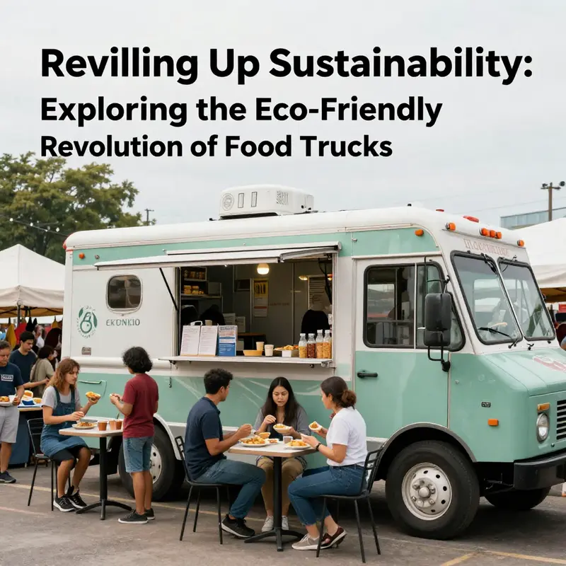 Food trucks in a vibrant urban park, demonstrating their potential for reduced environmental impact.