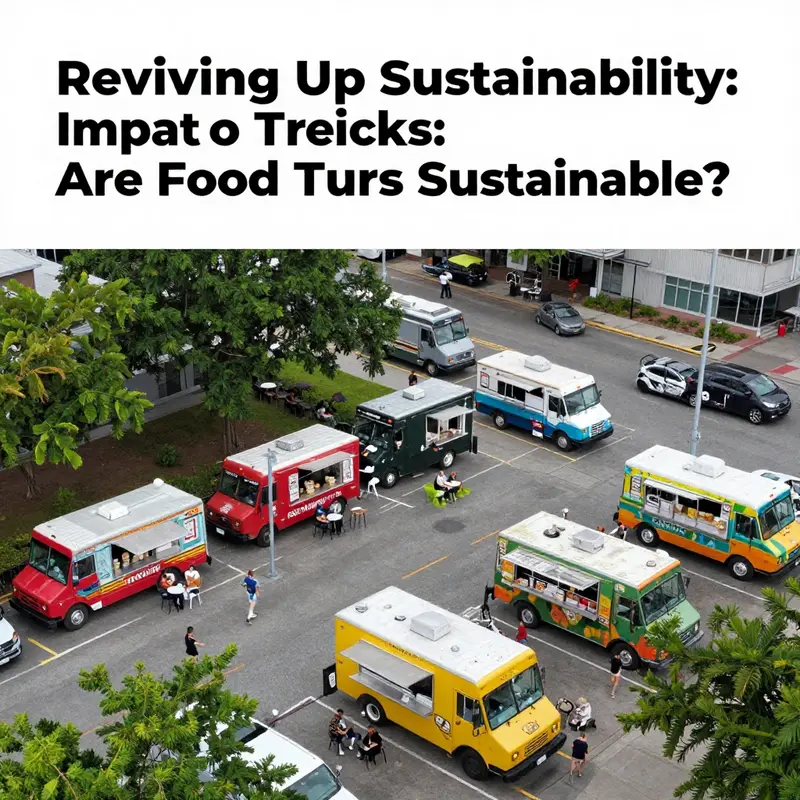 Food trucks in a vibrant urban park, demonstrating their potential for reduced environmental impact.