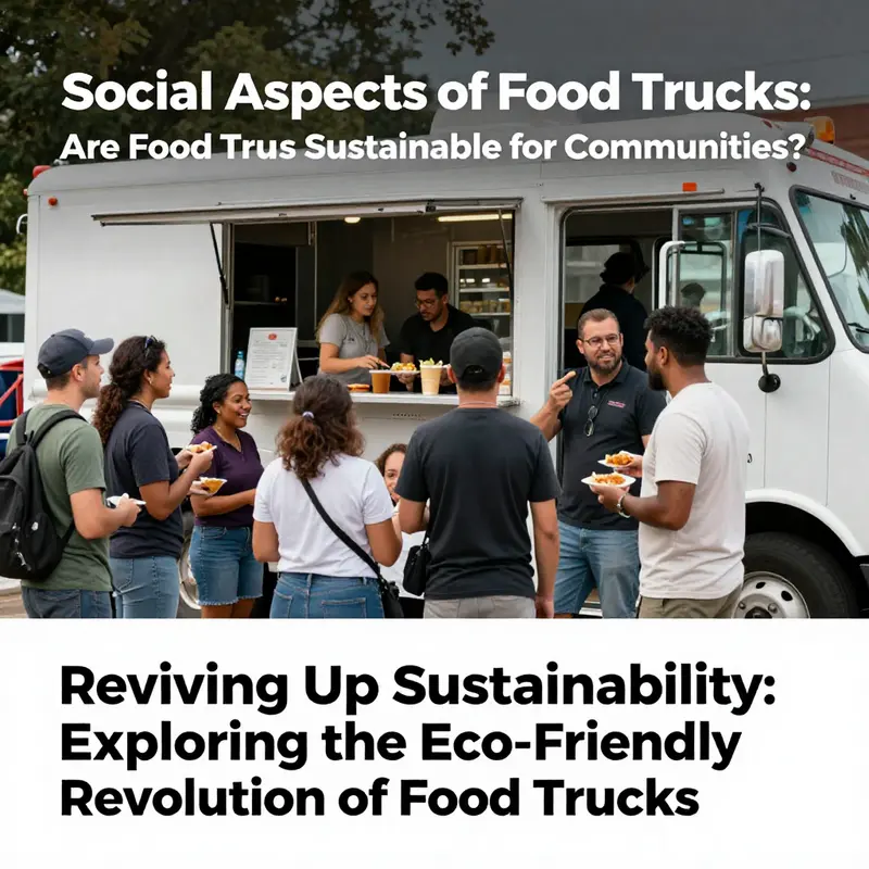 Food trucks in a vibrant urban park, demonstrating their potential for reduced environmental impact.