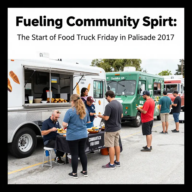 The bustling atmosphere of Food Truck Friday marking its 2017 kickoff, bringing together food lovers and car enthusiasts.