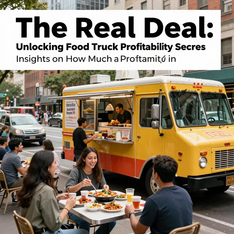 A food truck thriving in a busy location, illustrating the profit potential during peak hours.