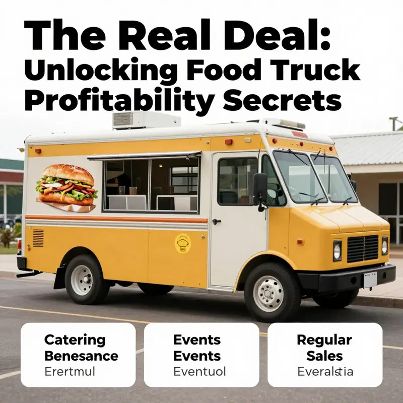A food truck thriving in a busy location, illustrating the profit potential during peak hours.