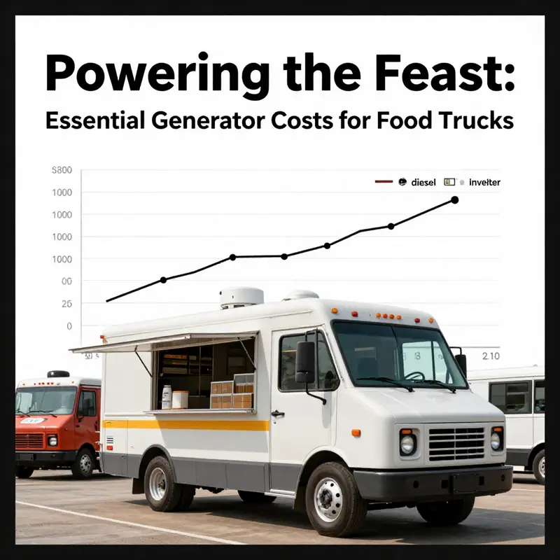 A comprehensive breakdown of the price ranges for different generator types suitable for food trucks.
