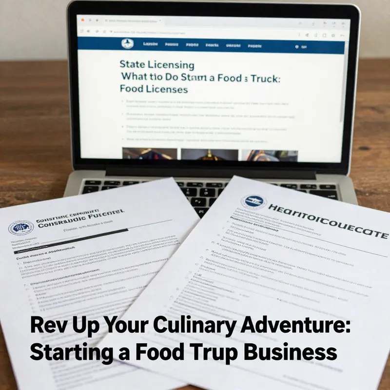Detailed planning stages for your food truck business featuring menu and marketing strategies.