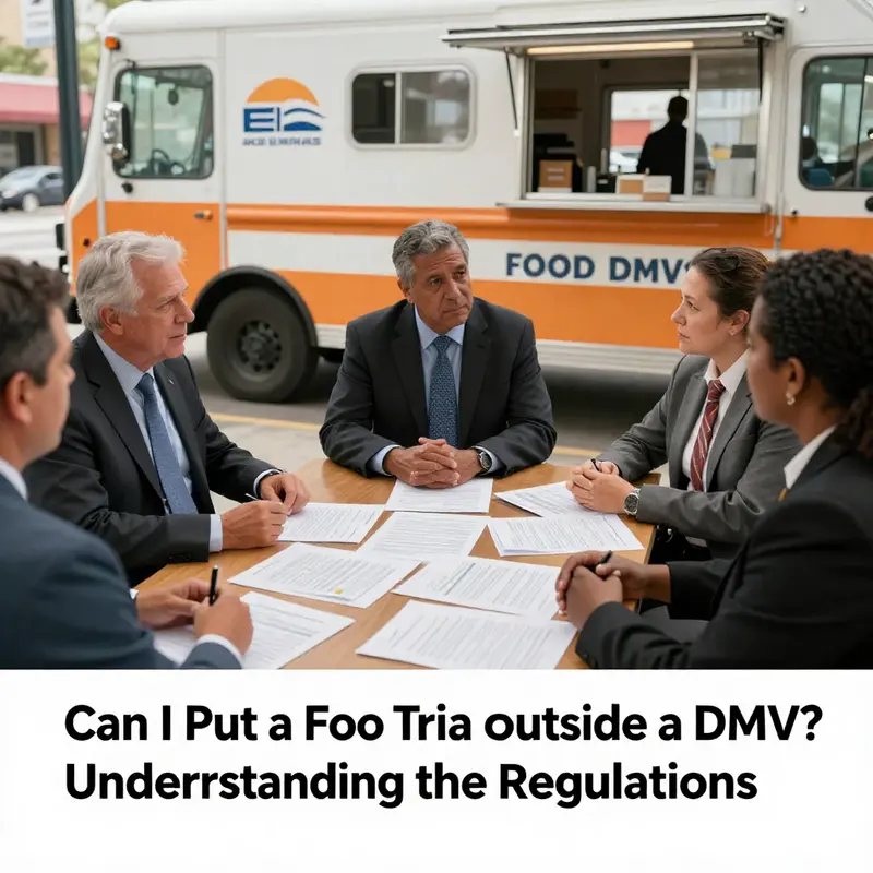 Food trucks must adhere to strict regulations, especially when near DMV offices.