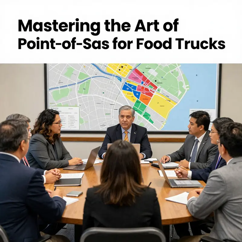 A food truck showcasing an advanced POS system that streamlines customer transactions.