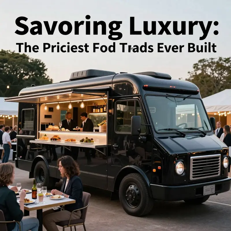 A luxury mobile banquet vehicle designed for upscale events, showcasing elegant interiors and advanced culinary facilities.