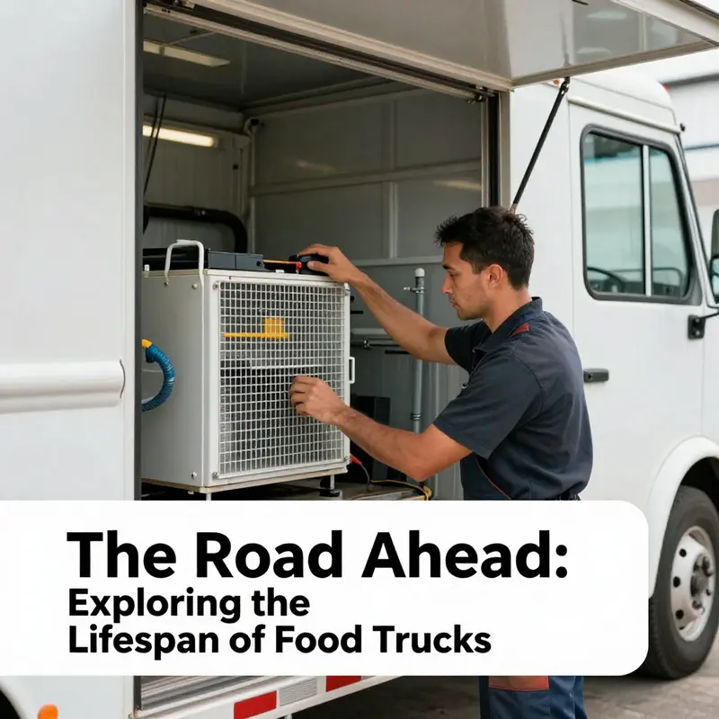 A well-maintained food truck highlighting durable construction materials.