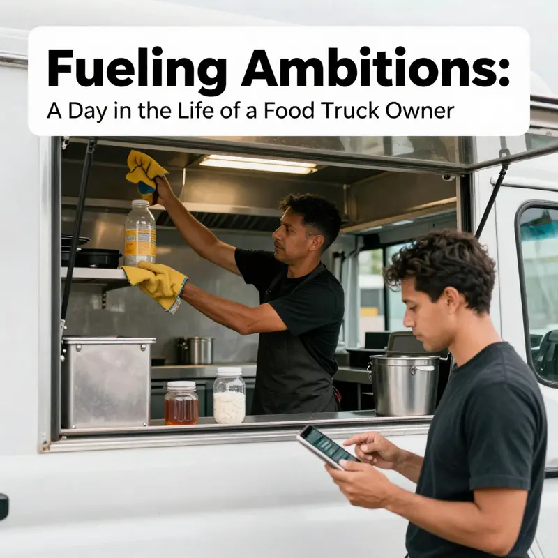 Sarah prepares fresh ingredients for her food truck, ‘Bite Me,’ before the sun rises.