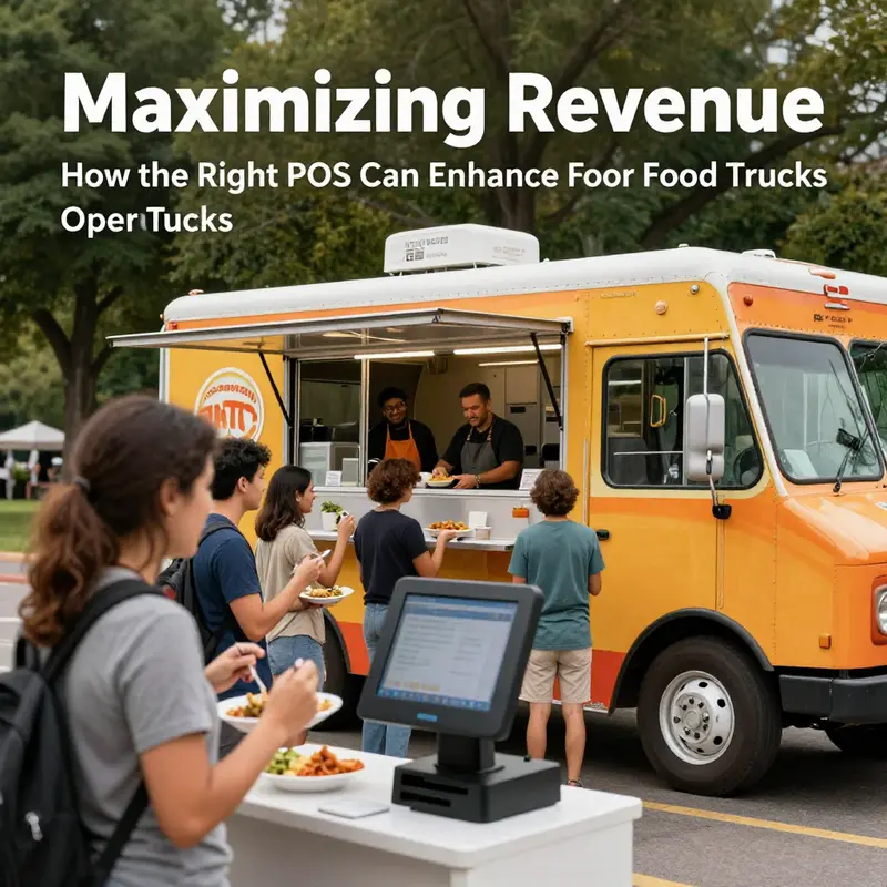 A food truck showcasing an advanced POS system that streamlines customer transactions.
