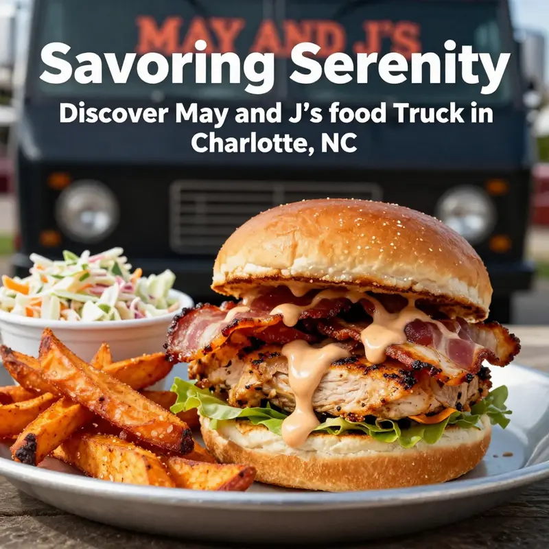 Experience the mouth-watering offerings of May and J’s Food Truck, showcasing their signature dishes.