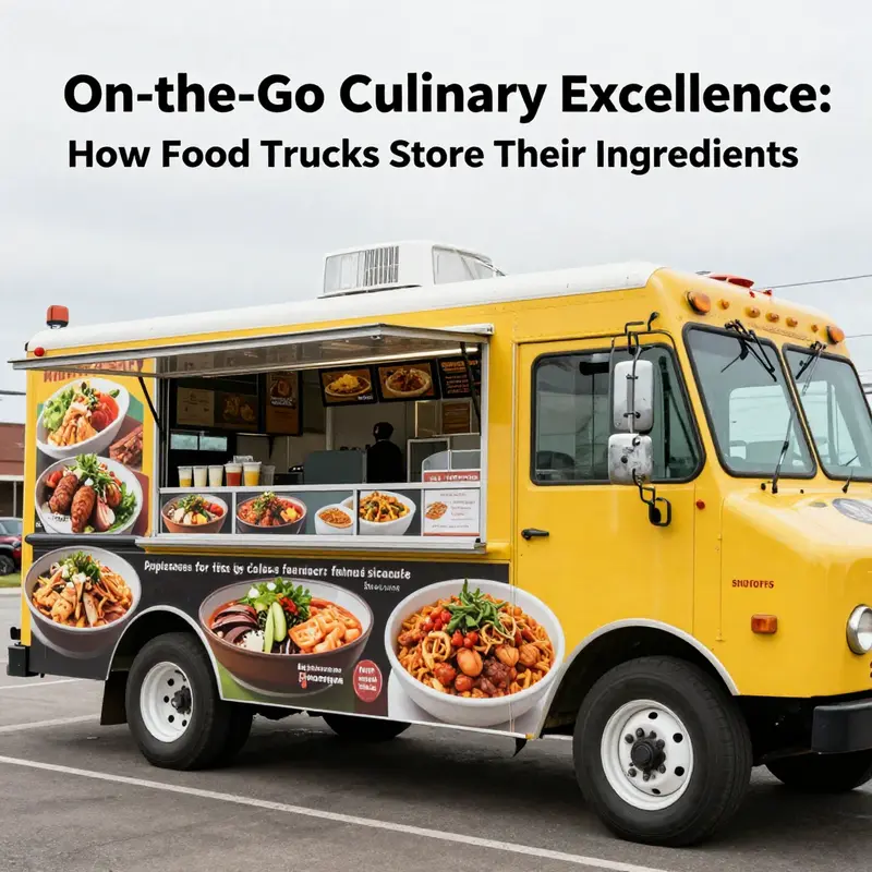 Interior view of a food truck highlighting advanced temperature-controlled storage solutions.