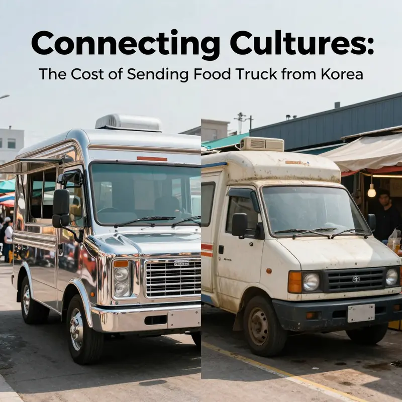 A comparison of new and used food trucks available in Korea, highlighting their condition and appeal.