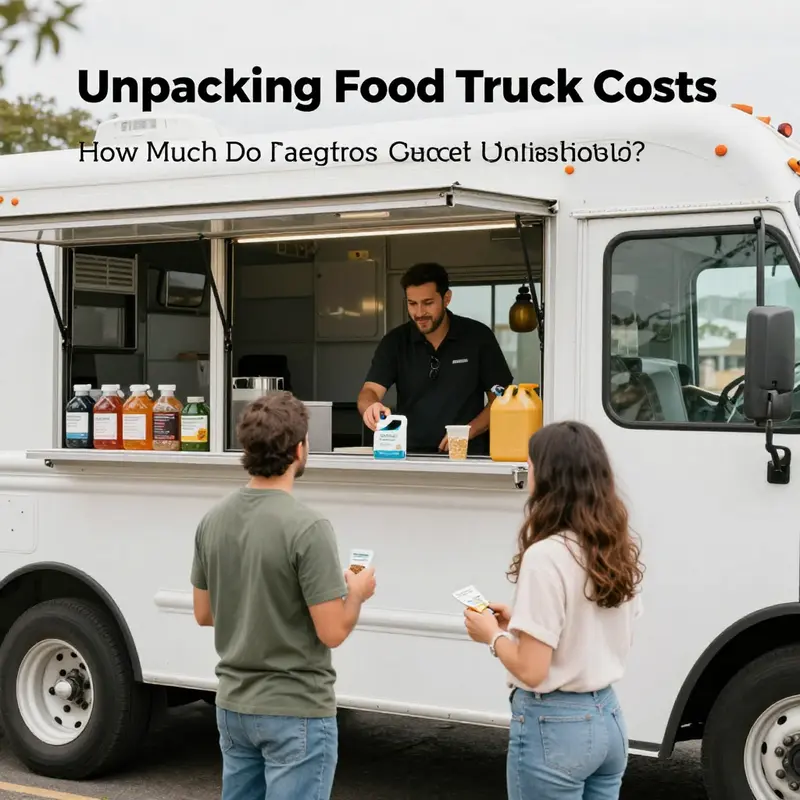 A stunning new food truck, highlighting the premium features and modern design typical of new models.