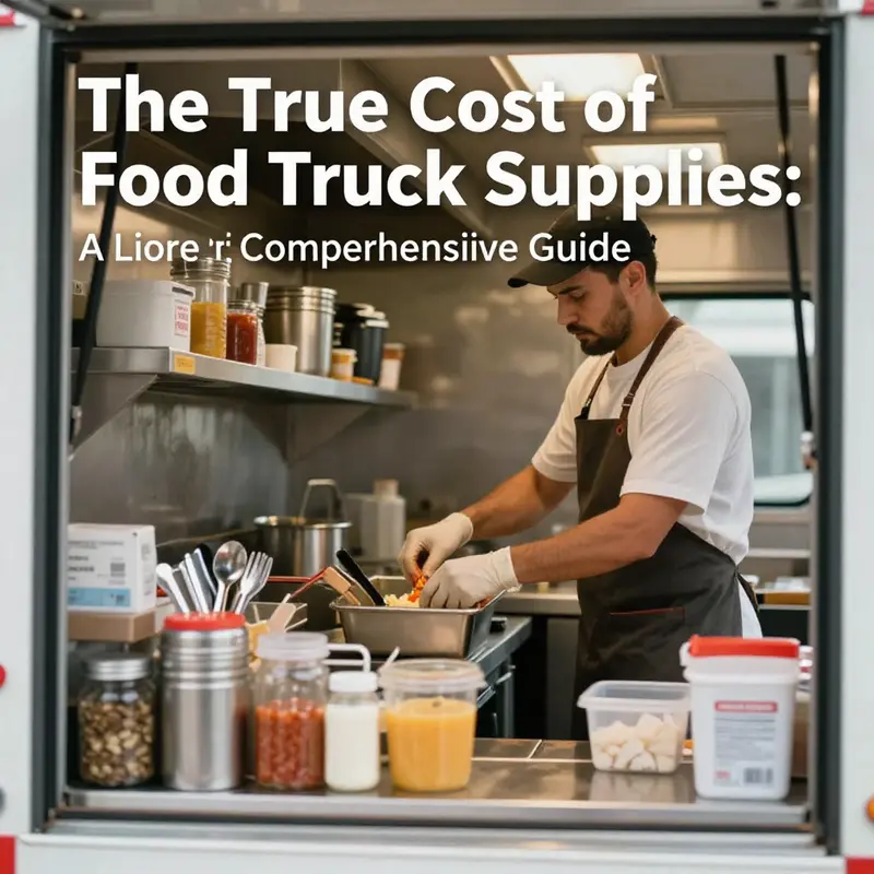 Detailed costs breakdown of a food truck supplies.