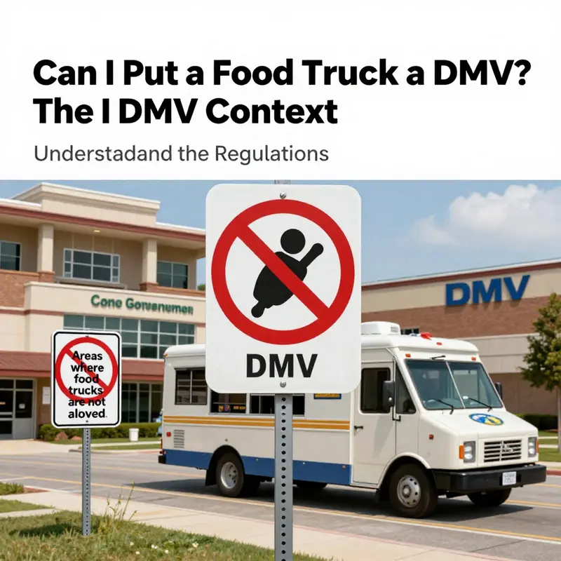 Food trucks must adhere to strict regulations, especially when near DMV offices.