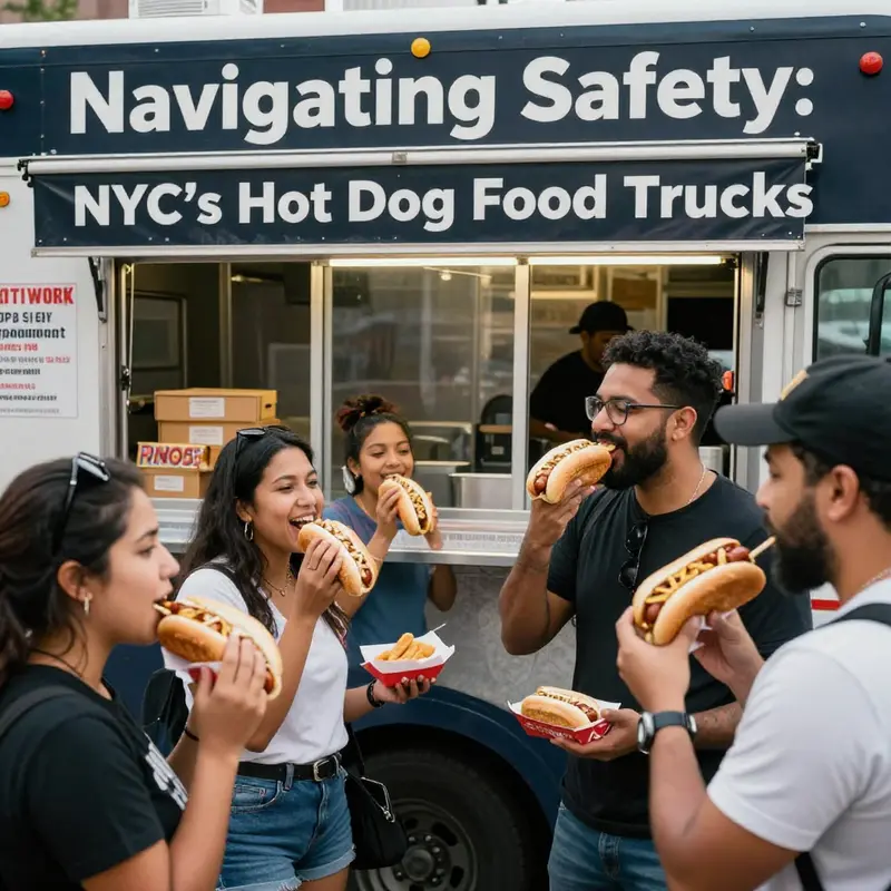 Health inspections ensure high hygiene standards at hot dog food trucks.