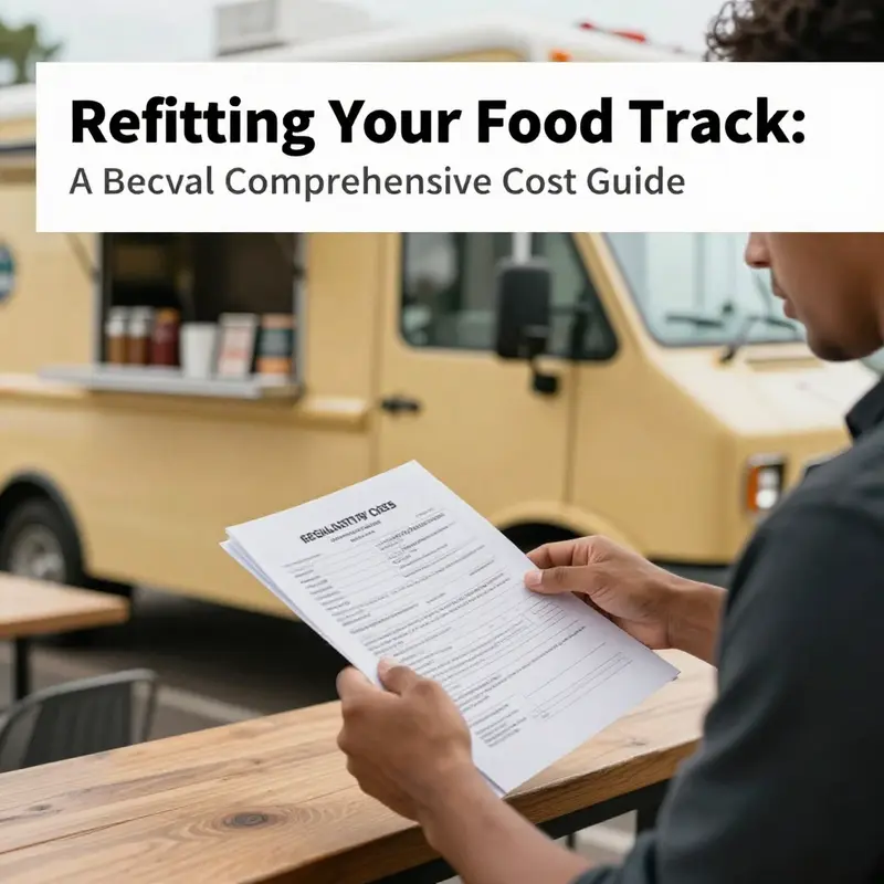 A visual representation of the various costs involved in refitting a food truck.