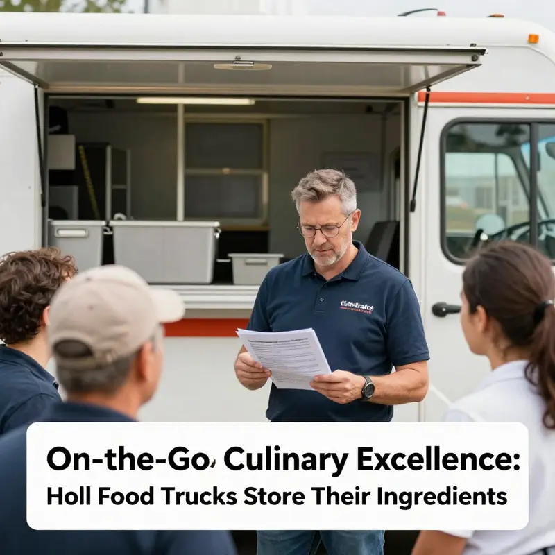 Interior view of a food truck highlighting advanced temperature-controlled storage solutions.