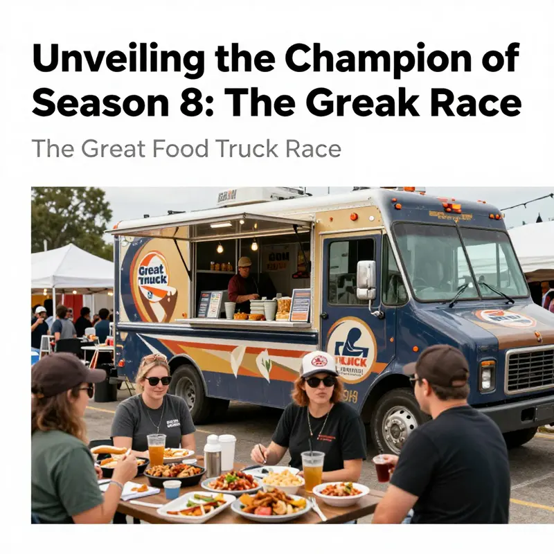 The triumphant food truck from Season 8, showcasing its celebrated menu and vibrant atmosphere.