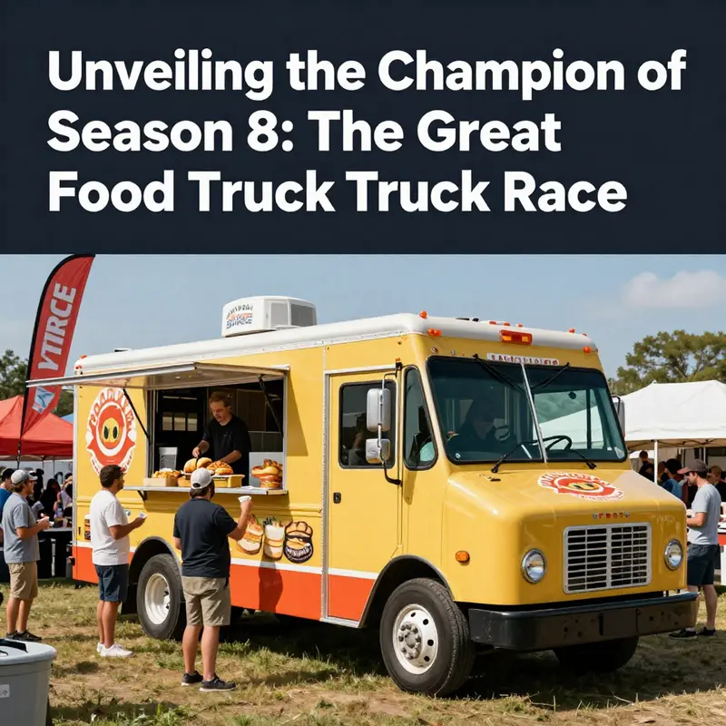 The triumphant food truck from Season 8, showcasing its celebrated menu and vibrant atmosphere.