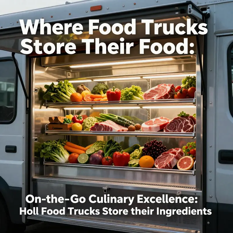 Interior view of a food truck highlighting advanced temperature-controlled storage solutions.