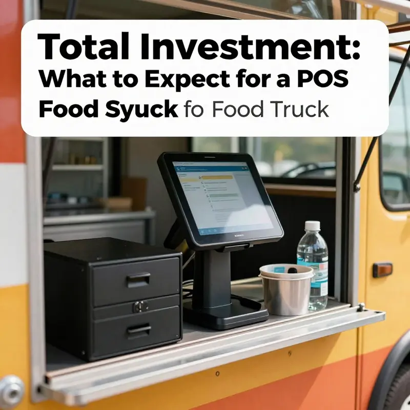 An infographic showcasing the breakdown of costs for food truck POS systems.