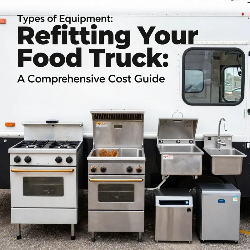 A visual representation of the various costs involved in refitting a food truck.