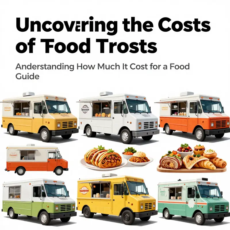Overview of various food trucks available for purchase, emphasizing the diversity in price and design.