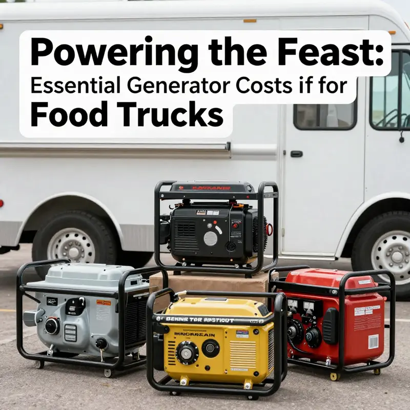 A comprehensive breakdown of the price ranges for different generator types suitable for food trucks.