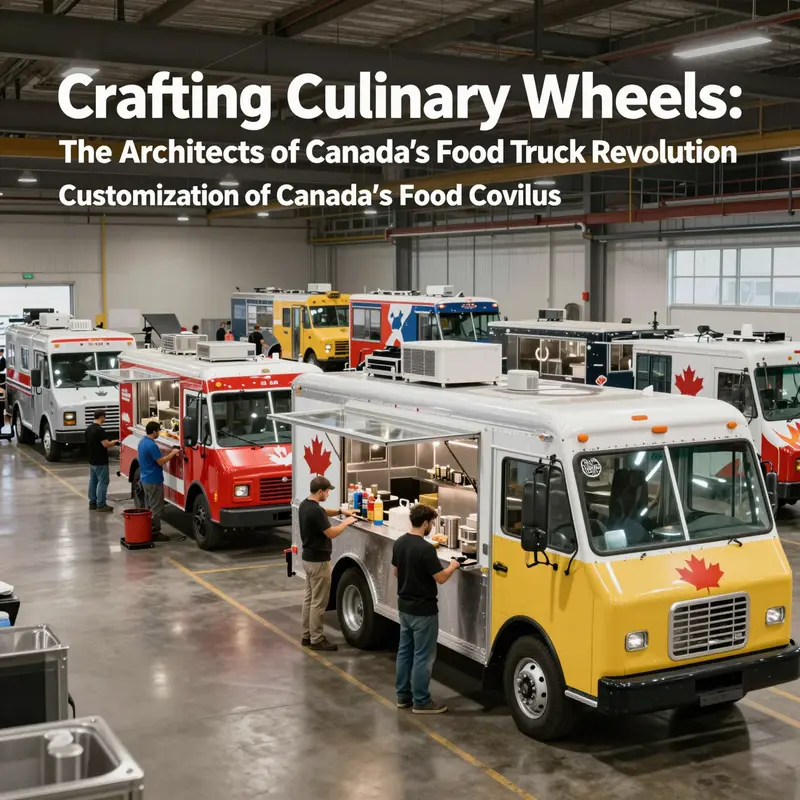Inside a Canadian food truck manufacturing facility, highlighting customization and compliance.