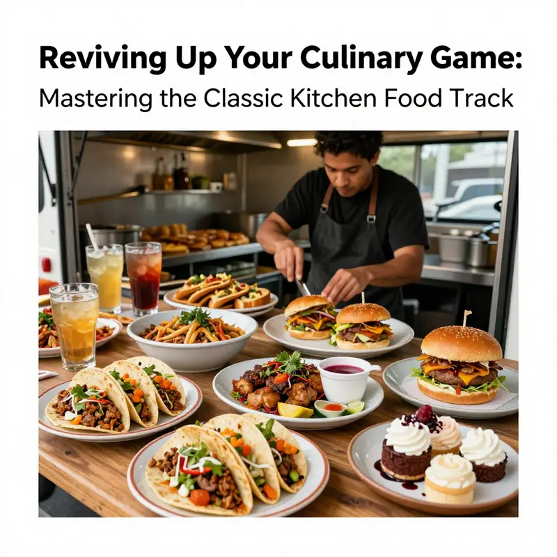 A stylish vintage food truck exterior with a modern kitchen layout, ready for culinary adventures.