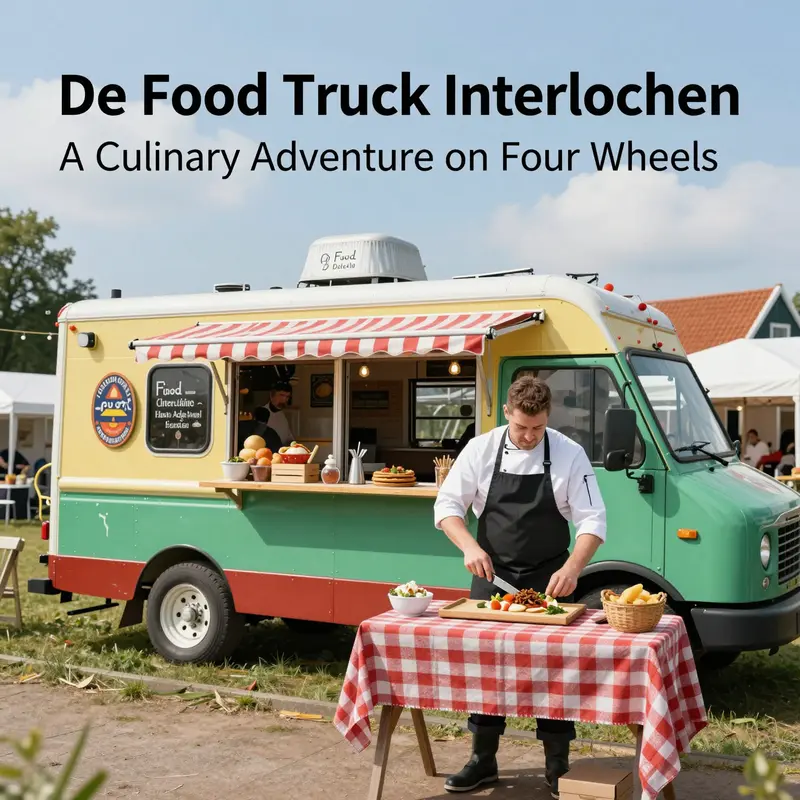 The vibrant exterior of De Food Truck Interlochen, a beacon of Dutch culinary heritage in Michigan.