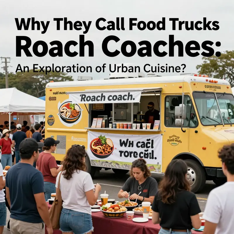 A humorous take on an old food truck, embodying the playful spirit behind the term ‘roach coach.’