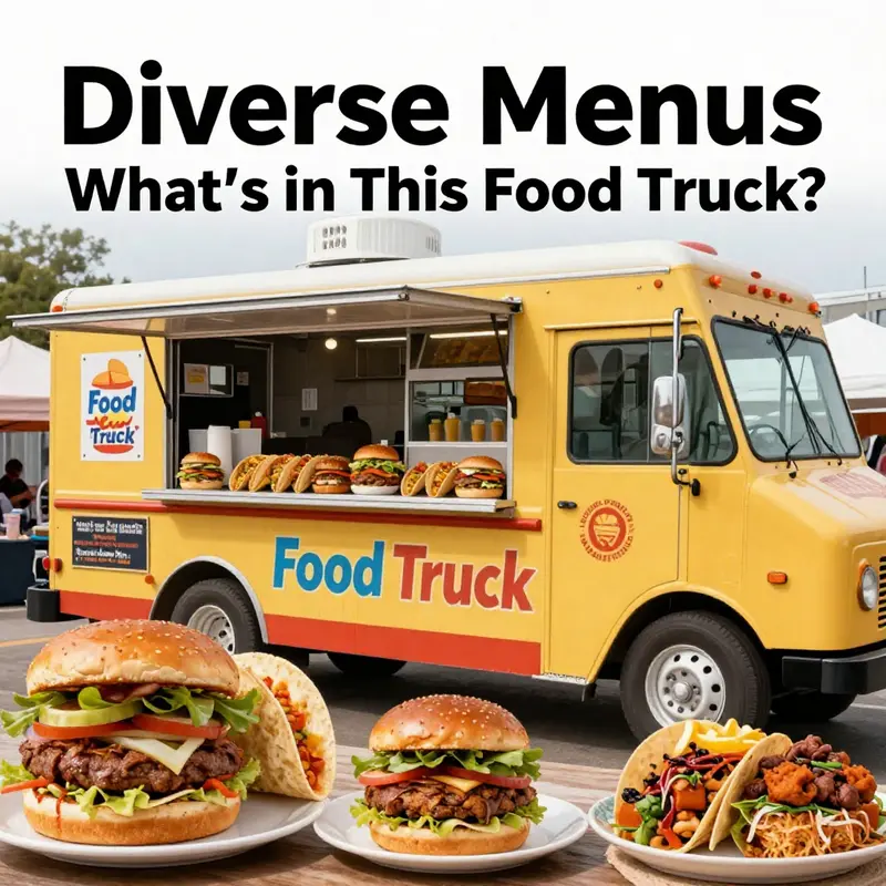 A vibrant display of diverse options available at a food truck.