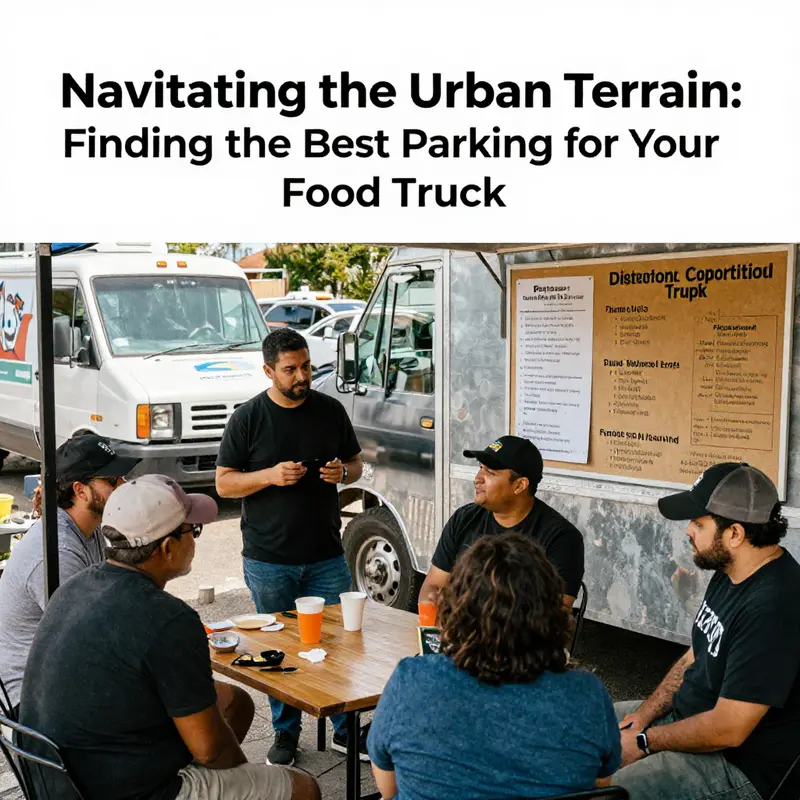 Using mapping applications to identify optimal locations for food truck parking.