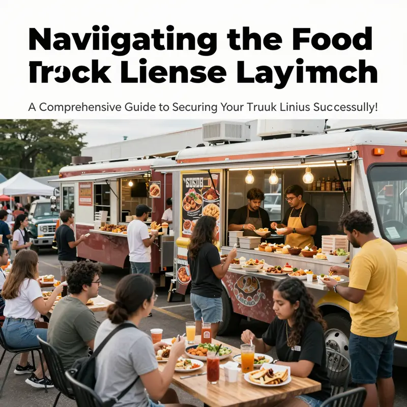 A lively food truck festival with diverse food trucks and enthusiastic customers enjoying various culinary delights.
