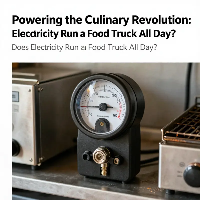 An electric food truck utilizing multiple power sources to operate throughout the day.