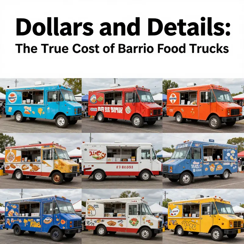 Comparative analysis of similar food trucks highlighting their costs and features.
