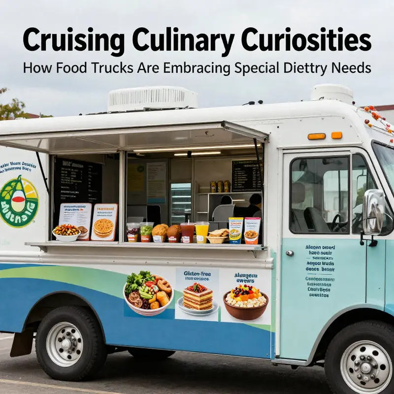 An overview of a food truck accommodating various dietary needs.