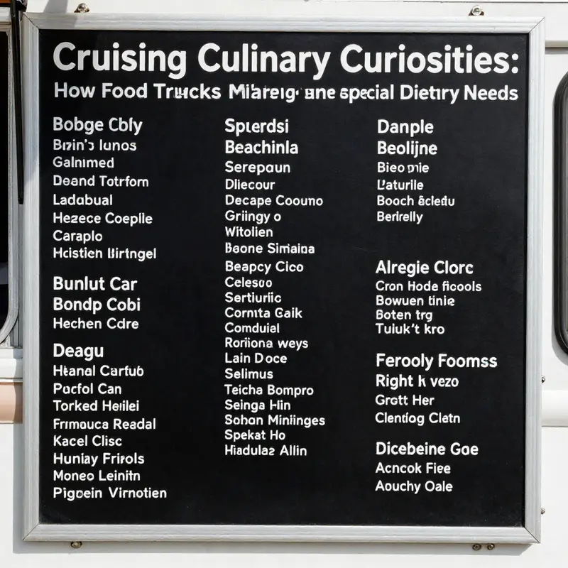 An overview of a food truck accommodating various dietary needs.