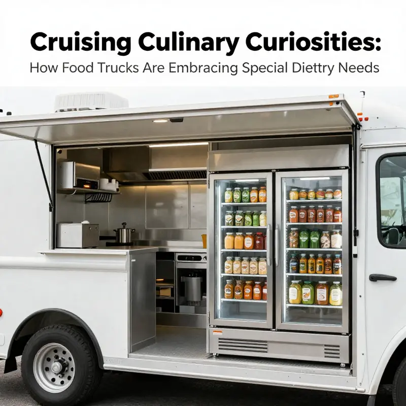 An overview of a food truck accommodating various dietary needs.