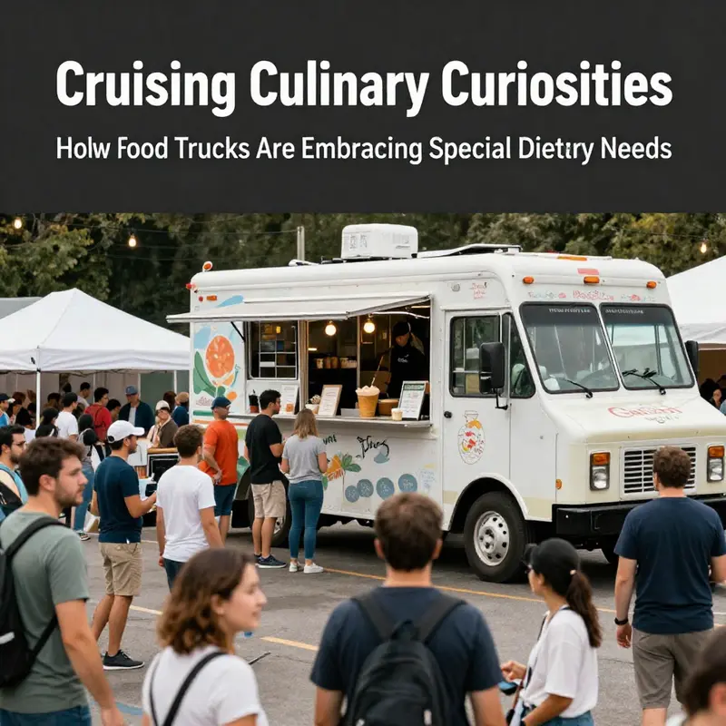 An overview of a food truck accommodating various dietary needs.